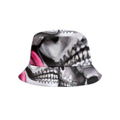 Black Skulls Red Roses Bucket Hat (kids) by GardenOfOphir