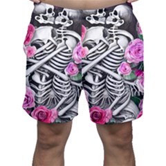 Floral Skeletons Men s Shorts by GardenOfOphir