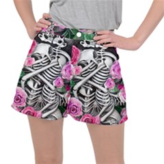 Floral Skeletons Ripstop Shorts by GardenOfOphir