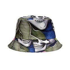 Skulls And Flowers Inside Out Bucket Hat by GardenOfOphir