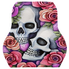 Floral Skeletons Car Seat Back Cushion  by GardenOfOphir