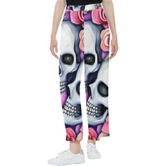 Floral Skeletons Women s Pants  by GardenOfOphir