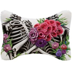 Gothic Floral Skeletons Seat Head Rest Cushion by GardenOfOphir