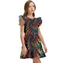 Deadhead Bears Band  Colorsdead Head Grateful Dead Pattern Kids  Winged Sleeve Dress View3