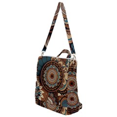 Bohemian Flair In Blue And Earthtones Crossbody Backpack by HWDesign