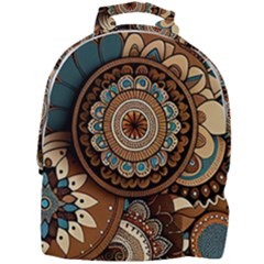 Bohemian Flair In Blue And Earthtones Mini Full Print Backpack by HWDesign