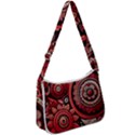 Bohemian Vibes In Vibrant Red Zip Up Shoulder Bag View1