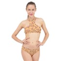 Fish Clownfish Orange Background High Neck Bikini Set View1