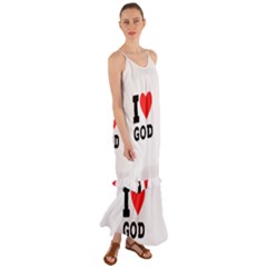 I Love God Cami Maxi Ruffle Chiffon Dress by ilovewhateva