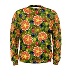 Fruits Star Blueberry Cherry Leaf Men s Sweatshirt by Pakemis