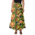 Fruits Star Blueberry Cherry Leaf Tiered Ruffle Maxi Skirt View1