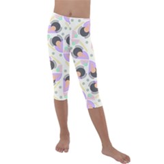 Pattern Pastel Drawing Art Kids  Lightweight Velour Capri Leggings  by Uceng