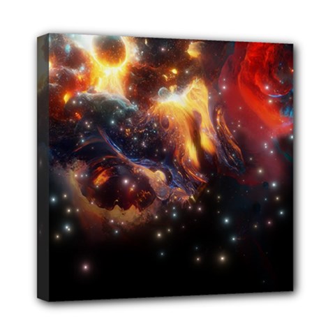 Nebula Galaxy Stars Astronomy Mini Canvas 8  X 8  (stretched) by Uceng