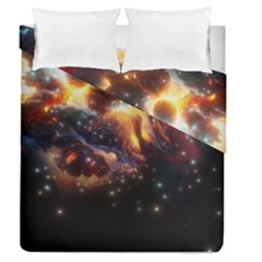 Nebula Galaxy Stars Astronomy Duvet Cover Double Side (queen Size) by Uceng