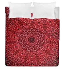 Red Wallpaper Mandala Pattern Art Duvet Cover Double Side (queen Size) by Uceng