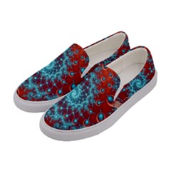 Fractal Pattern Background Women s Canvas Slip Ons by Uceng