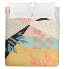 Leaves Pattern Design Colorful Duvet Cover Double Side (queen Size) by Uceng