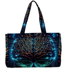 Brain Mind Technology Circuit Board Layout Patterns Canvas Work Bag by Uceng