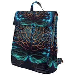 Brain Mind Technology Circuit Board Layout Patterns Flap Top Backpack by Uceng