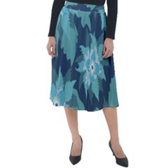 Graphic Design Wallpaper Abstract Classic Velour Midi Skirt  by Ravend