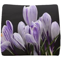 Crocus Flowers Purple Flowers Spring Nature Seat Cushion by Ravend