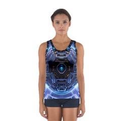 Ai Generated Digital Technology Computer Internet Sport Tank Top  by Ravend