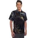 Ai Generated Cat Moon Feline Cute Men s Polo Tee View1