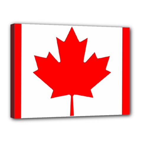 Canada Flag Canadian Flag View Canvas 16  X 12  (stretched) by Ravend