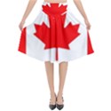 Canada Flag Canadian Flag View Flared Midi Skirt View1