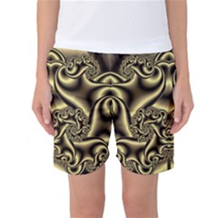 Background Fractal Sample Fantasy Texture Design Women s Basketball Shorts by Ravend