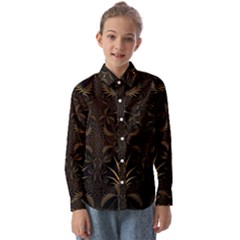 Fractal Symmetry Symmetrical Art Artwork Kids  Long Sleeve Shirt by Ravend