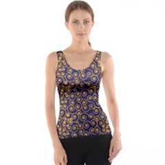 Spiral Pattern Texture Fractal Circle Geometry Tank Top by Ravend