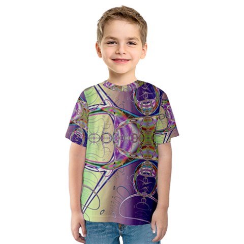 Fractal Abstract Digital Art Art Colorful Kids  Sport Mesh Tee by Ravend