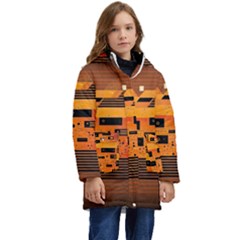 Technology Design Tech Computer Future Business Kid s Hooded Longline Puffer Jacket by Ravend