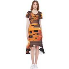 Technology Design Tech Computer Future Business High Low Boho Dress by Ravend