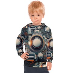 Illustrations Technology Robot Internet Processor Kids  Hooded Pullover by Ravend