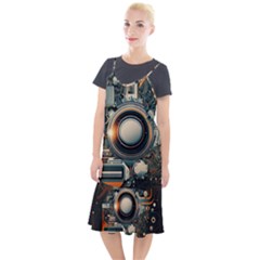 Illustrations Technology Robot Internet Processor Camis Fishtail Dress by Ravend