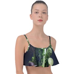 Ai Generated Drink Spinach Smooth Apple Ginger Frill Bikini Top by danenraven