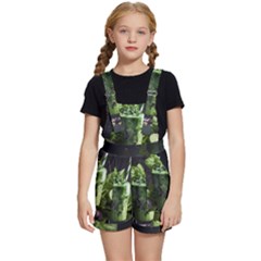 Ai Generated Drink Spinach Smooth Apple Ginger Kids  Short Overalls by danenraven