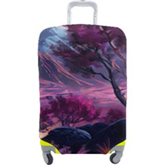 Landscape Landscape Painting Purple Purple Trees Luggage Cover (large) by danenraven