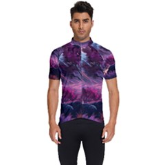 Landscape Landscape Painting Purple Purple Trees Men s Short Sleeve Cycling Jersey by danenraven