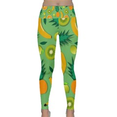 Fruit Tropical Pattern Design Art Pattern Lightweight Velour Classic Yoga Leggings by Ravend