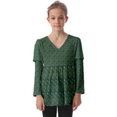 I Sail My Woods Kids  V Neck Casual Top by Sparkle