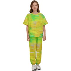 Colorful Multicolored Maximalist Abstract Design Kids  Tee And Pants Sports Set by dflcprintsclothing