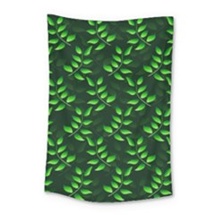 Branches Nature Green Leaves Sheet Small Tapestry by Ravend