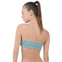 Light Blue And White Polka Dots Classic Bandeau Bikini Top  View2