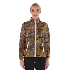 Rusty Orange Abstract Surface Women s Bomber Jacket by dflcprintsclothing