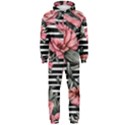 Country-Chic Watercolor Flowers Hooded Jumpsuit (Men) View1