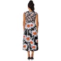 Dazzling watercolor flowers Sleeveless Round Neck Midi Dress View4