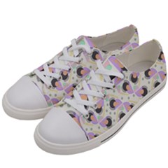 Pattern Pastel Drawing Art Women s Low Top Canvas Sneakers by Ravend